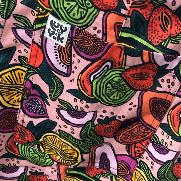 Lucy & Yak “Vulva-Rees” Vibrant Patterned Dungarees Overall one piece - Picture 3 of 14